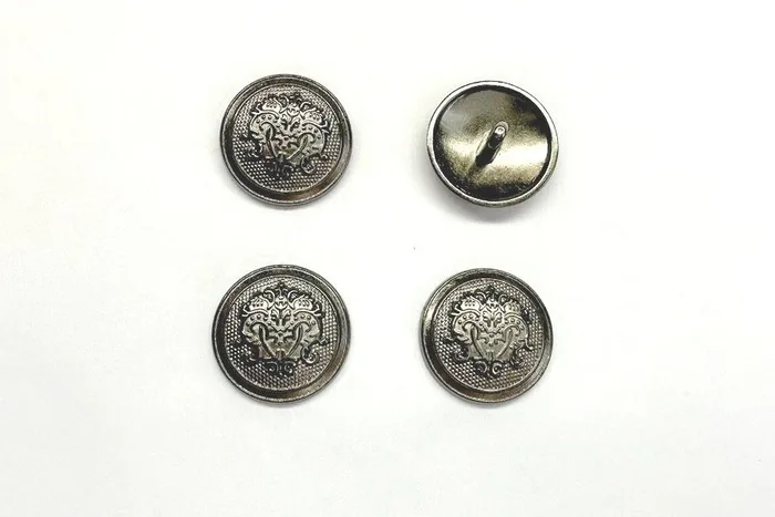 Гудзик металевий 20 мм Mertbutton, нікель чорний, SMB-7165-32-b.nik