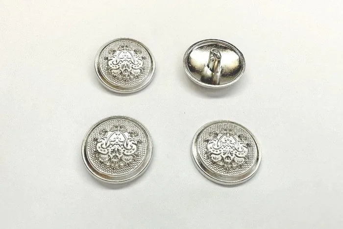 Гудзик металевий 23 мм Mertbutton, нікель, SMB-7165-36-nik
