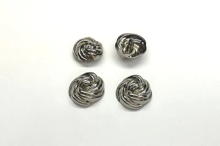 Гудзик металевий 15 мм Mertbutton, нікель, SMB-422-23-b.nik