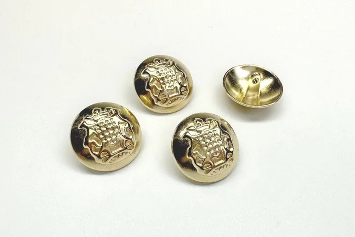 Гудзик металевий 15 мм Mertbutton, золото, SMB-435-23-gold