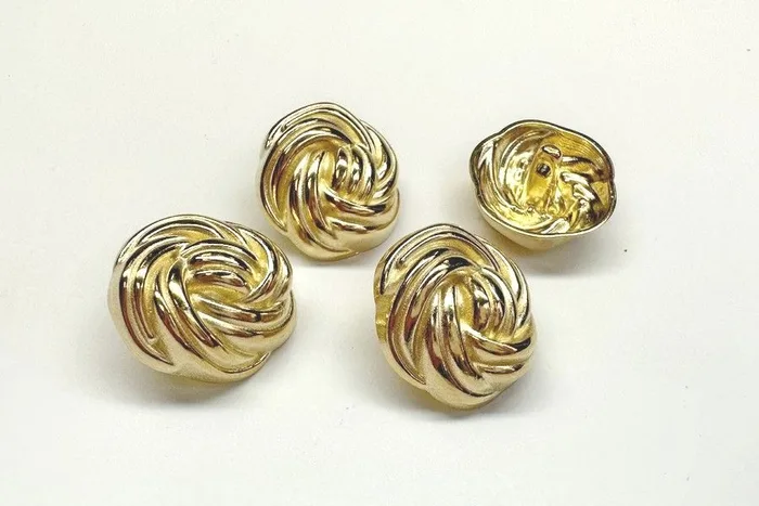 Гудзик металевий 23 мм Mertbutton, золото, SMB-422-36-gold