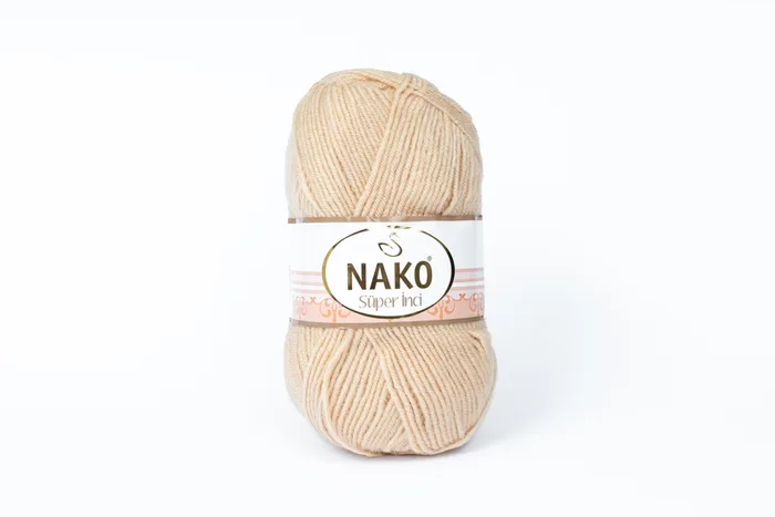 Пряжа Super inci 100гр/260м NAKO, бежевий золотистий, 219