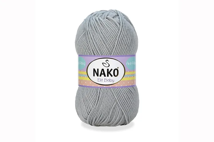 Пряжа Elit Baby 100гр/250м NAKO, блакитний сірий, 5378