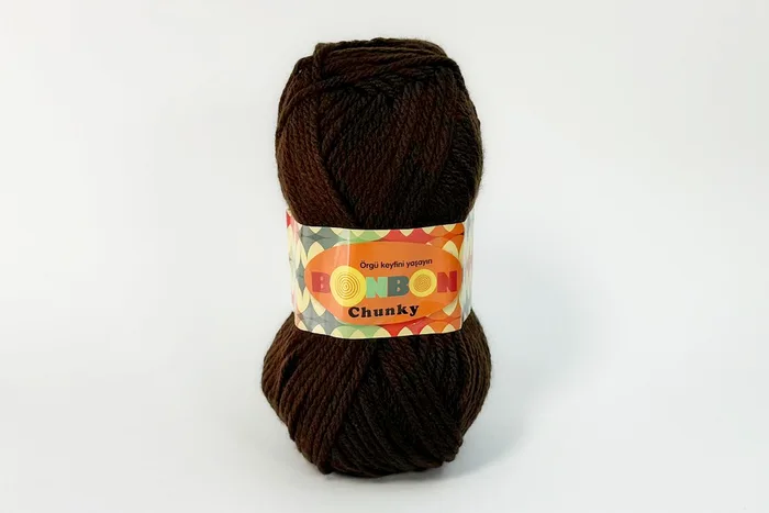 Пряжа Bonbon chunky 100гр/135м NAKO, коричневий темний, 98219