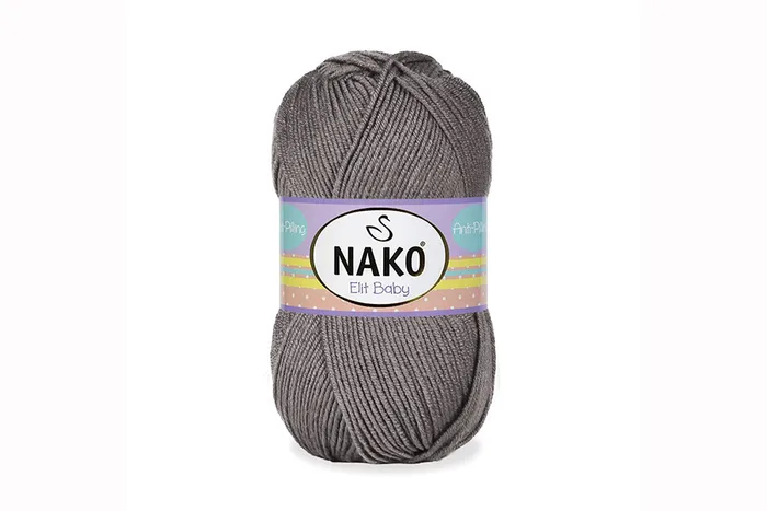 Пряжа Elit Baby 100гр/250м NAKO, сірий темний, 10994