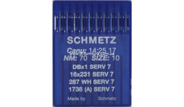 Голки DBx1 №70 (тонка, кругле стандартне вістря), SCHMETZ