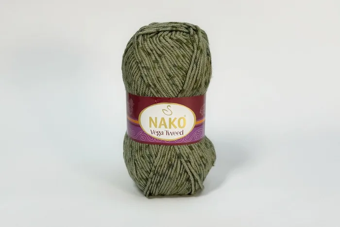 Пряжа Vega Tweed 100гр/195м NAKO, хакі блідий, 31759