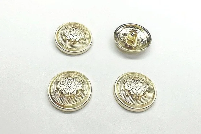 Гудзик металевий 15 мм Mertbutton, золото, SMB-7165-24-gold