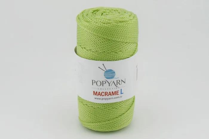 Пряжа Macrame L 100гр/90м POPYARN, салатовий яскравий, 459