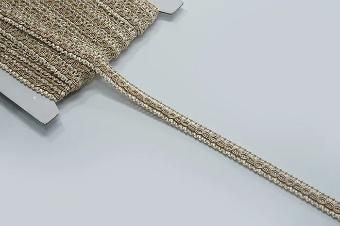 Тасьма сутаж, 13 мм MH, бежевий золотистий, 6150-0009-8125-МН