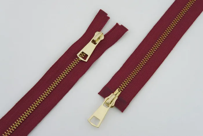 Блискавка T5, 2 замки, gold. 90 см MH, червоний яскравий