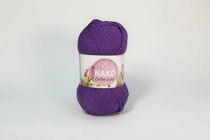 Пряжа Cotton Lux 100гр/330м NAKO, бузковий темний, 97559