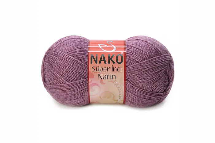 Пряжа Super inci 100гр/260м NAKO, фрезовий сливовий, 569