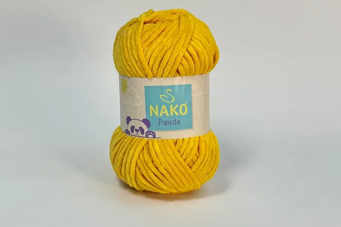 Пряжа Nako panda 100гр/120м, жовтий помаранчевий, 3116