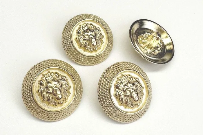 Гудзик металевий 15 мм Mertbutton, золото, SMB-375-23-gold