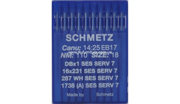 Голки DBx1 №110 (тонка, сферичне тонке вістря), SCHMETZ