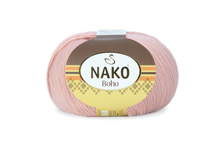 Пряжа Boho 100гр/400м NAKO, рожевий, 12538