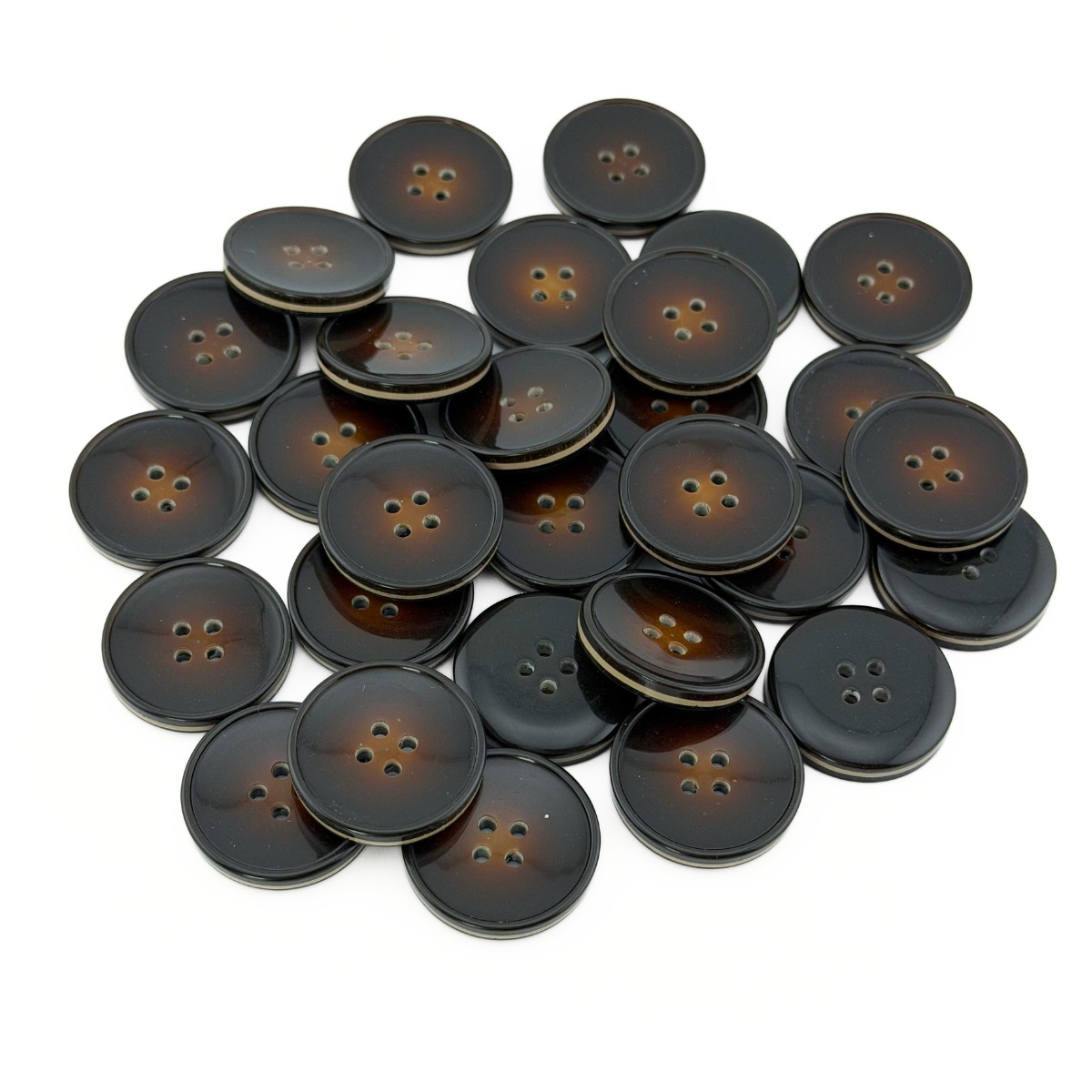 Гудзик 25 мм Mertbutton, коричневий темний, 2665-40-11